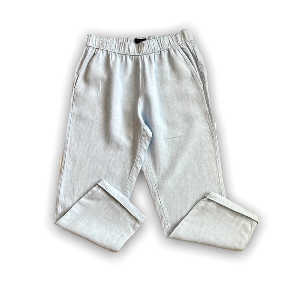 Rachel Roy Women’s cropped blue linen pull-on pants - Sz S - Picture 2 of 8